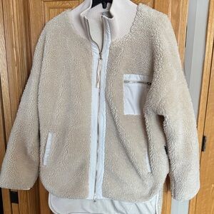 Women's Myla twill trimmed jCream Sherpa Jacket